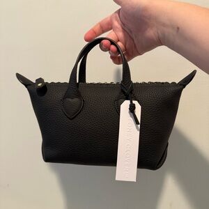 NWT Stoney Clover Lane Pittsford Pouchette in Black Leather